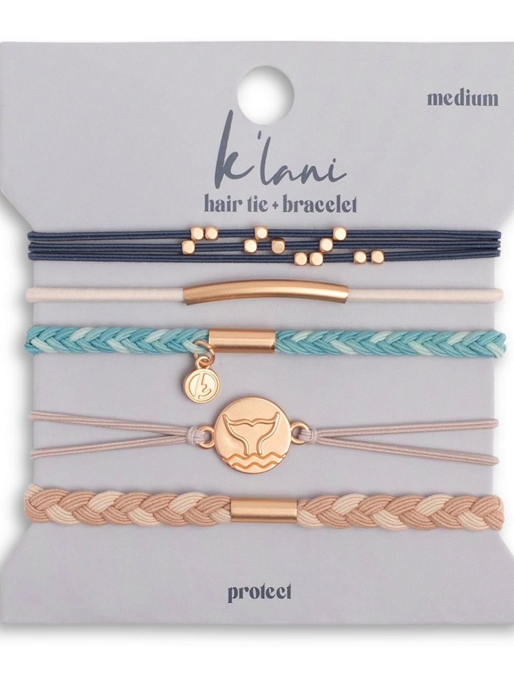 New K'lani 5-Piece Hair Tie & Bracelet Set "Protect"✨️